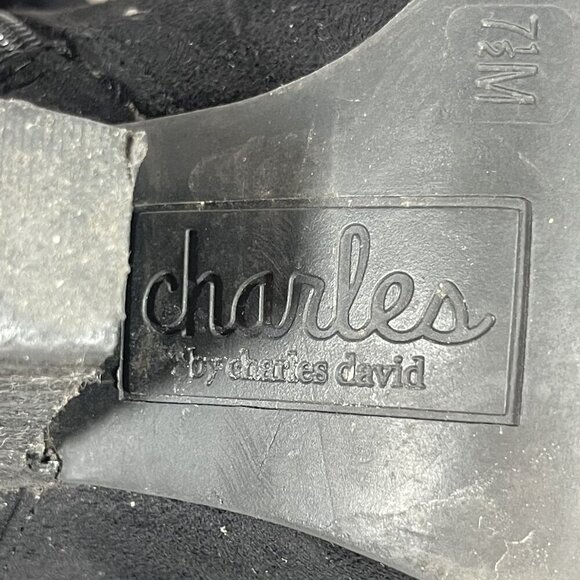 Charles‎ By Charles David Women's Black Heel Zipper Slouchy Boots Size 7.5 - Picture 6 of 7